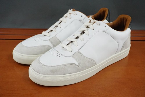 Allen Edmonds Floyd Men's 11 Shoes White Leather Lace Up Low Top Casual Sneakers - 第 1/12 張圖片