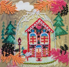 DIY Bead Embroidery Kit Like a Fairytale Beaded stitching needlepoint beadwork