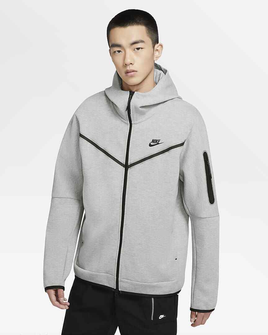 Nike Sportswear Tech Fleece Men's Hooded Jacket Grey Black