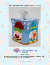 Summertime Gnome Tissue Topper Plastic Canvas Pattern or Kit