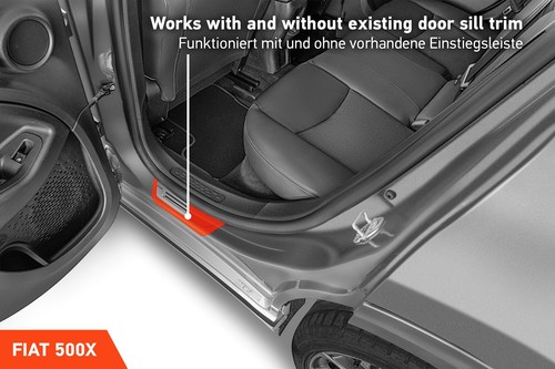 Film De Protection Pour Seuils De Porte Auto Pour Fiat 500X 334 Aspect Carbone - Imagen 3 de 6