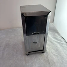 Napkin Dispenser Stainless Steel Double Sided 7.5"H Tall Fold Napkins Vintage