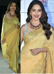 madhuri dixit party wear saree