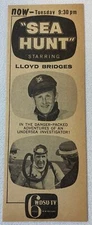 1958 WDSU-TV ad ~ SEA HUNT Lloyd Bridges