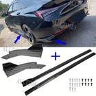 FOR HYUNDAI ELANTRA SEDAN 2018-2024 SIDE SKIRT + REAR SIDE SPLITTER LIP CARBON