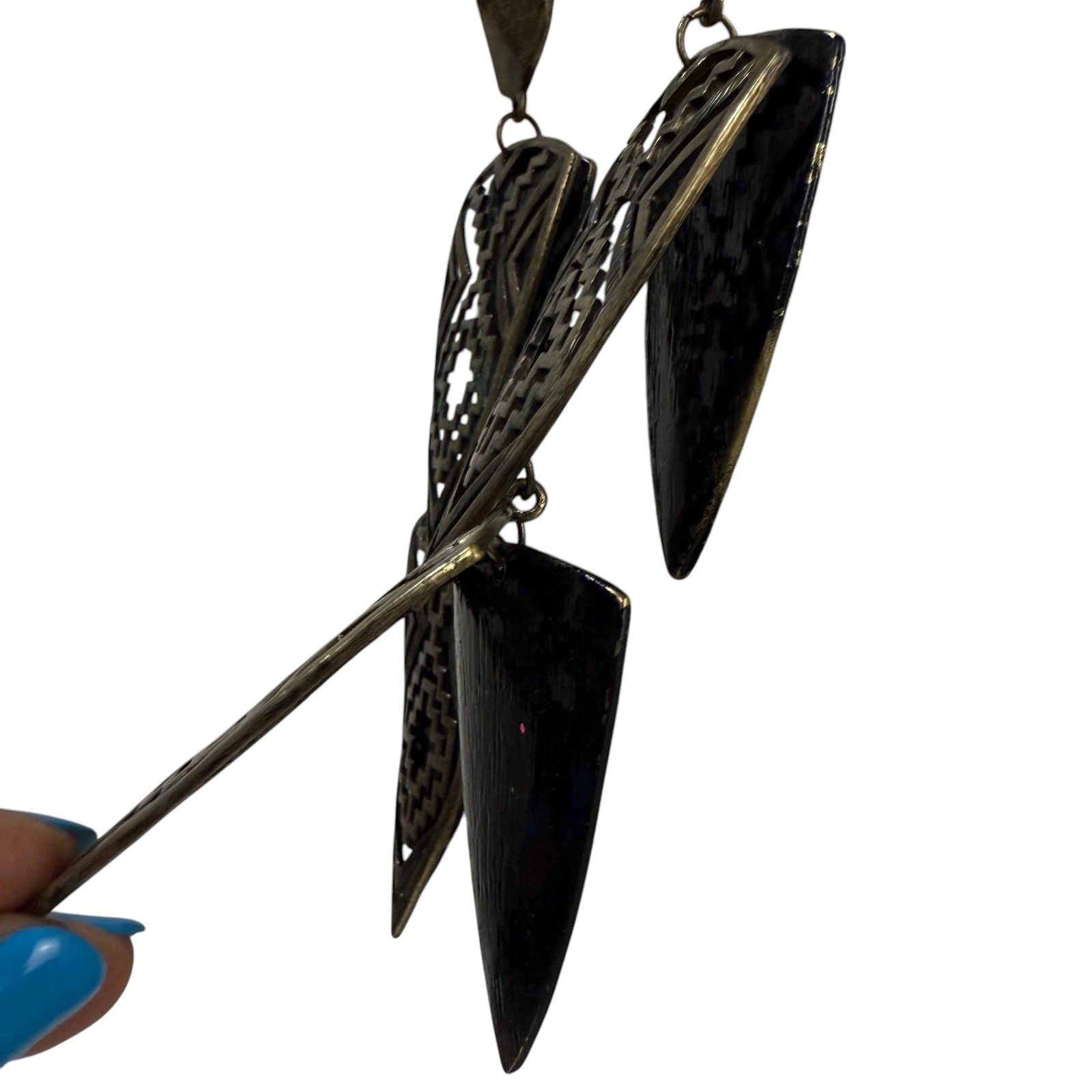 Articulated Geometric Statement Earrings - image 3