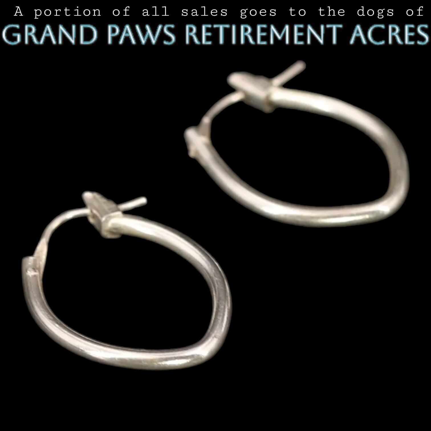 Sterling Silver - Solid Teardrop Hoop Earrings - … - image 1