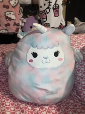SQUISHMALLOWS PEGASUS LLAMA COTTON CANDY JUMBO 14" STUFFED ANIMAL