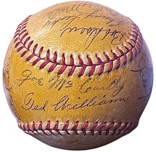 1948 Boston Red Sox Team Signed Reach ROAL Baseball 23 Sig-Joe McCarthy/B. Doerr