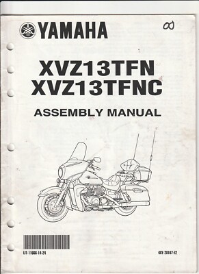 vintage an・an no.4 Yamaha XVZ13TFN XVZ13TFNC Assembly Manual LIT-11666-14-24 | eBay