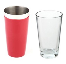 Boston shaker red cold protection Bostonshaker cocktail shaker bar shaker mixing glass