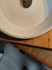 VTG.  15" Green Enamel  Ceiling Light With / Adapter Shade Beautiful Condition  — photo 8