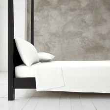 Extra Deep 25cm Fitted, Flat Sheet 100% Poly Cotton Single Double King Size Bed