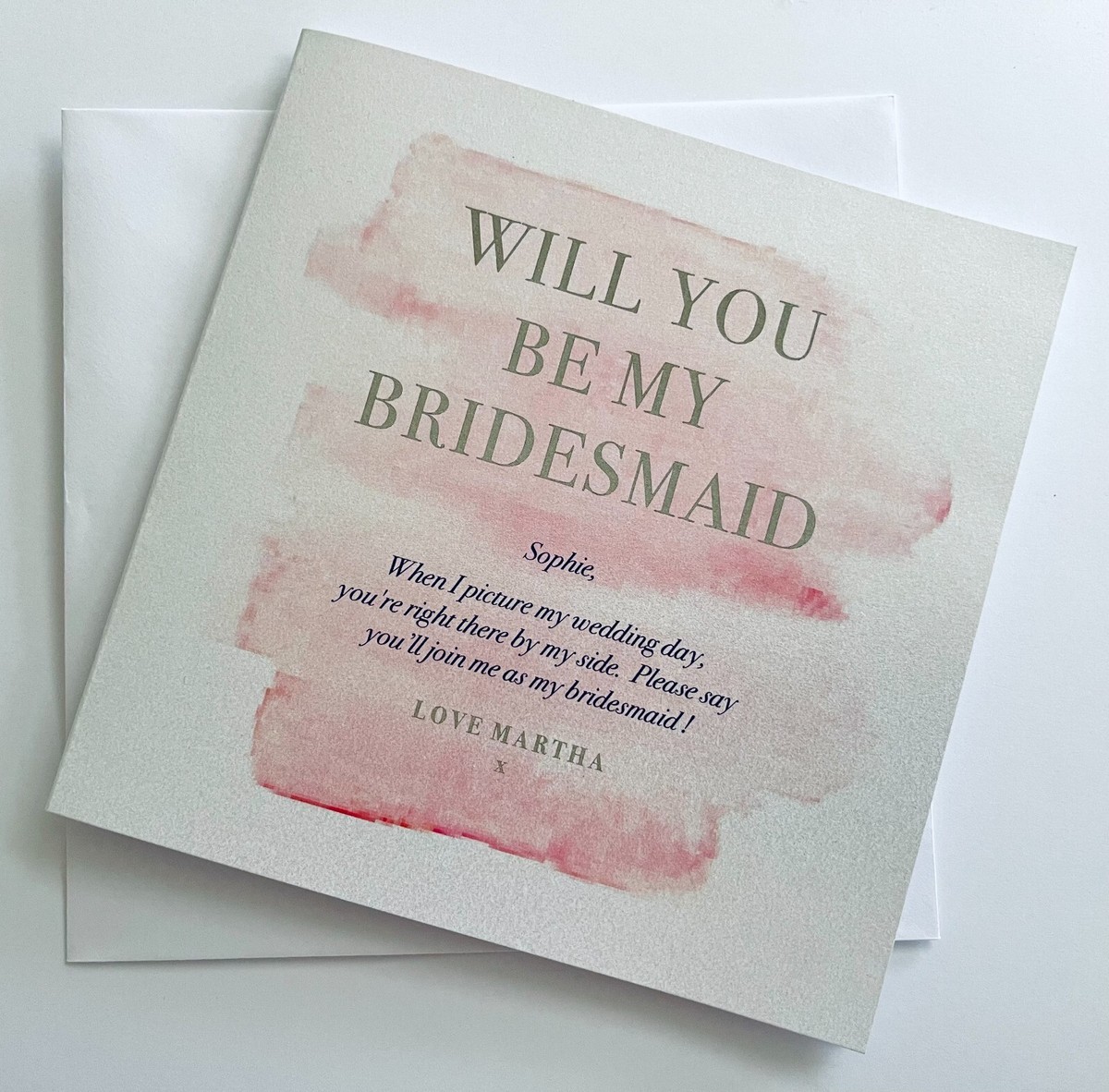 Will You Be My Bridesmaid Maid Card Maid of Honour Flower Girl Witness Card