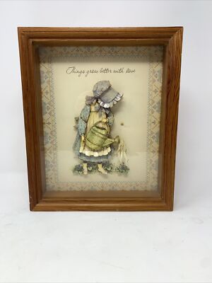 Scenes By Susan - Country Girl Watering Flowers 3D Framed Art