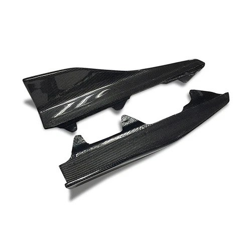 Par de faldones laterales de fibra de carbono labio divisor para BMW Serie 2 F22 M2 F87 M2 15-20 - Imagen 2 de 8