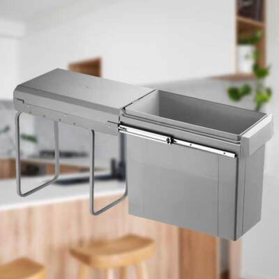 Concepto Rota Solo 30-1 XL + 40-1 XL 30 40 Liter Abfallsammler Grau Vollauszug