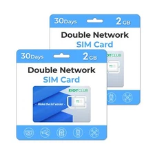 2 Pack Data SIM Card Prepaid-2GB 30DAY -Support USA 4G Coverage Network for C...