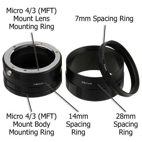 Fotodiox Macro Extension Tube Set for Extreme Closeup for Micro Four