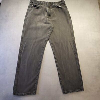 Wrangler Jeans Mens 32x29 Black Relaxed Straight Leg Workwear Denim