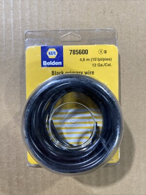 Napa Belden 12 Gauge 15  Black Primary Wire 785600 New