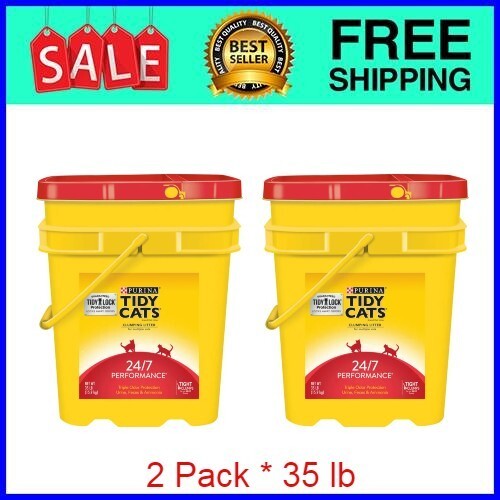 Purina Tidy Cats Clumping Cat Litter, 24/7 Performance Multi Litter 35 lb 2 Pack