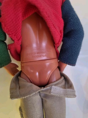 Brunette rooted hair Ken Doll - Mattel 1968 CLOTHES BLUE EYES Vintage - Picture 8 of 10