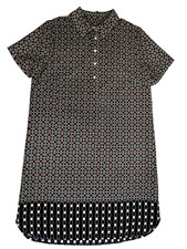 J Crew Dress Size 8 Lightweight Short Sleeve Geometric Print