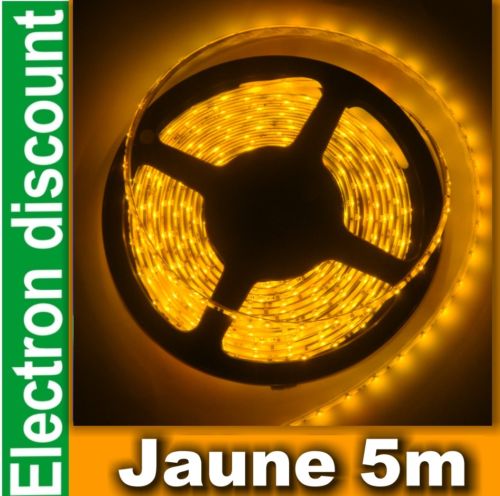 Bande LED jaune souple 5 mètres 810 pour balisage couloir et escalier