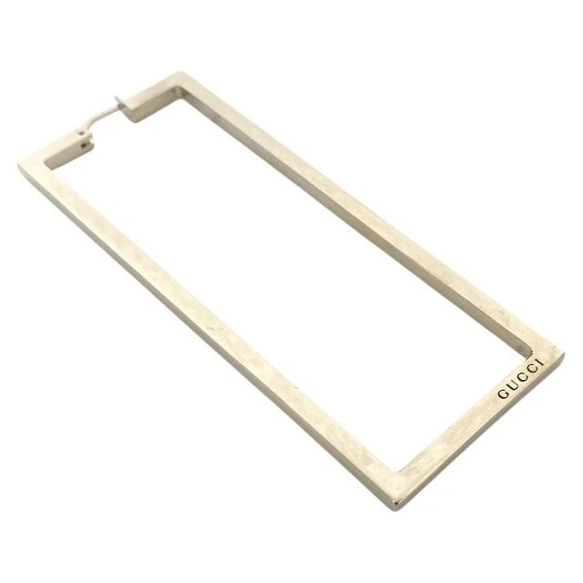GUCCI Cadre Boucle d'oreille Logo Métal Argenté Une Oreille Femme Accessoires Hautcm