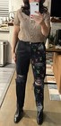 Carmar 26 Black Distressed Carpenter Denim Jean LV Painted Monogram Los Angeles — photo 2