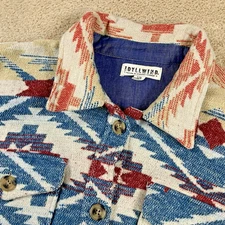 IDYLLWIND Miranda Lambert Women SZ L L/S Wool Blend Aztec Blanket Jacket Shacket