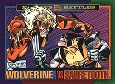 1993 Marvel Universe #149 Famous Battles - Wolverine vs Sabretooth