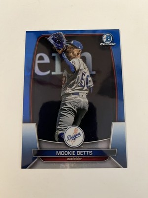 Mookie Betts 2023 Bowman Chrome #2 Blue Refractor #/150 Los Angeles Dodgers
