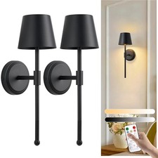 2x Wireless Battery Operated Wall Lights Wall Sconces USB Dimmable LED Wall Lamp