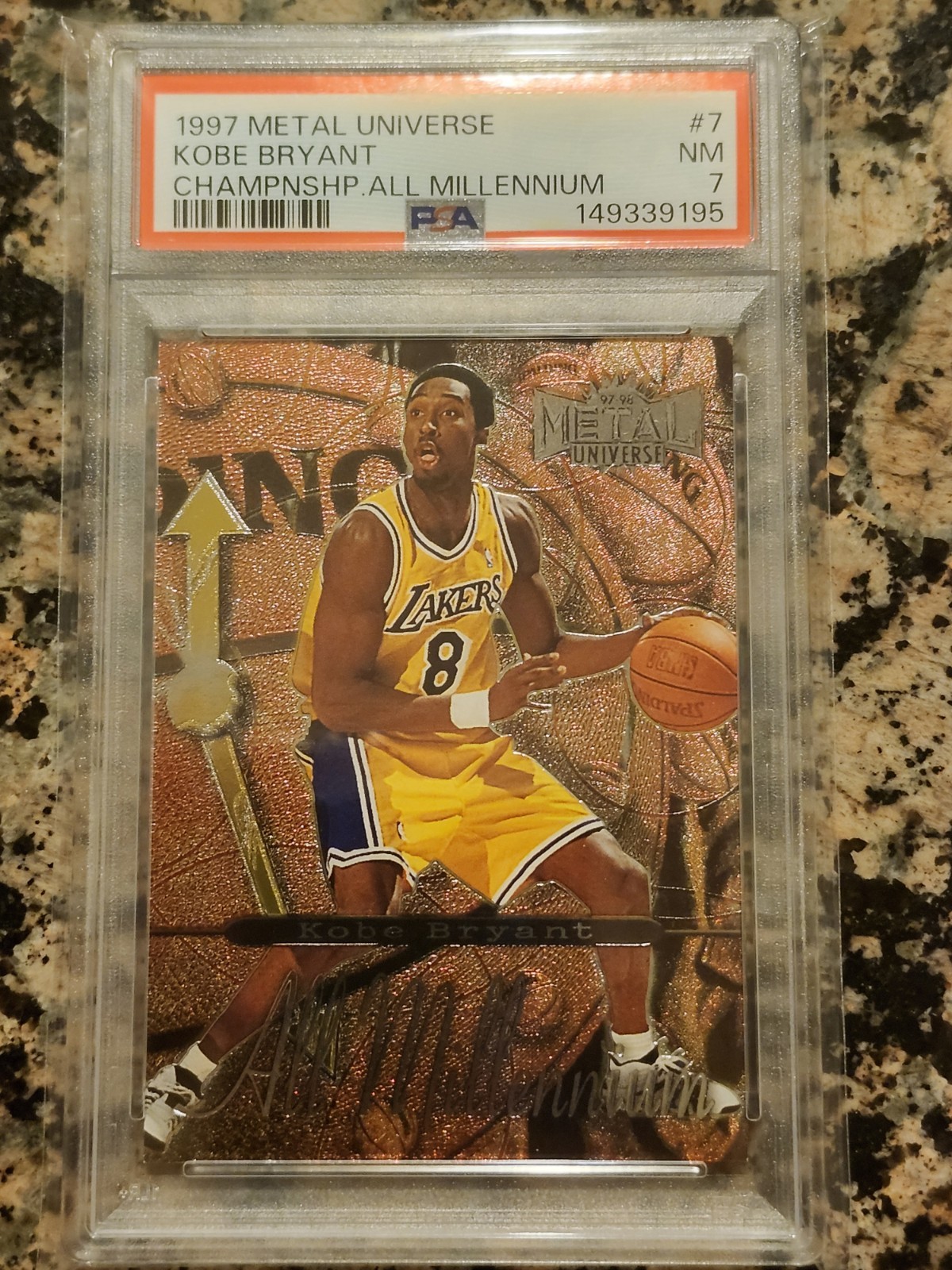 1997 Metal Universe Championship  - All Millennium Kobe Bryant #7 PSA 7