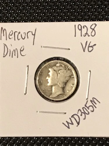 1928 Mercury Dime  VG