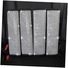 U M 4 Packs Bling Bling Seat Belt Shoulder Pads, Luster Crystal Car Black