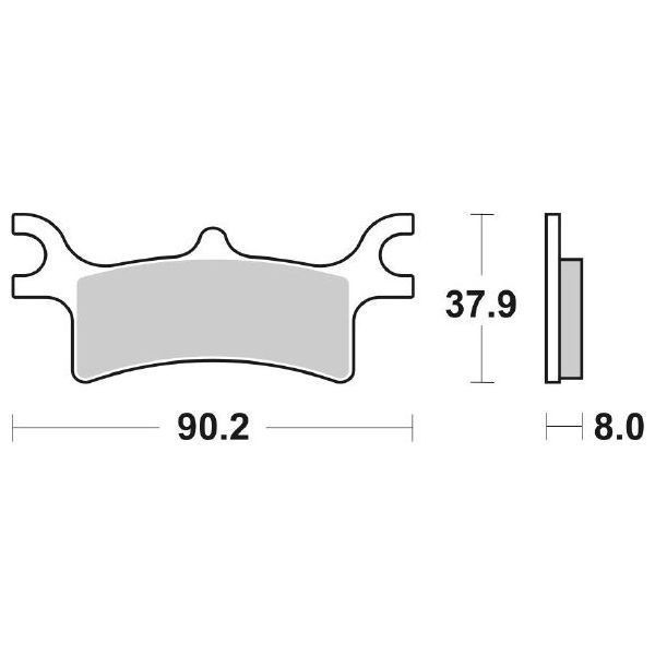 BeläGe Bremse SBS 787 Ats Polaris Magnum 4X4 500 2002 2003-image
