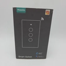 MoesGo WS-US4-RFW-N Smart WiFi 4-Gang Wall Light Switch Alexa Google – New Open