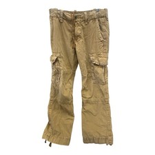 American Eagle Parachute Pants Mens 29/30 Vintage Y2K Tan Khaki Cargo Skater