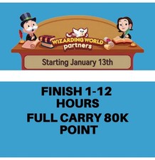 MONO POLY GO PARTNERS EVENT - WIZARDING WORLD PARTNERS   FULL CARRY 80K POINTS  