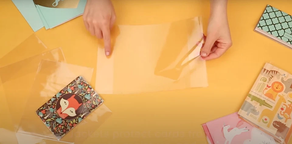 CRYSTAL CLEAR CARD JACKETS FOR CJA2 ENVELOPE & CARD- SIZE 5 15/16" x 8 7/8" (76) - Image 3 of 4