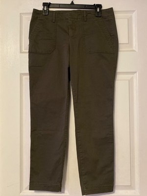 Old Navy pixie cotton pants dark green 6 great!