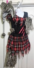Wild Wolfie Werewolf Costume 4-6 Dress Beanie Hat Boot Covers Gloves Halloween