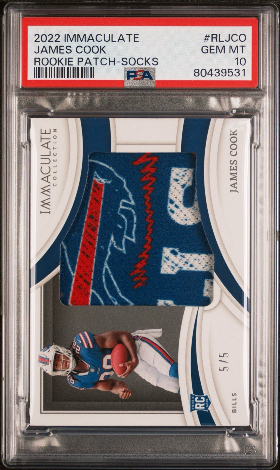 James Cook Panini Immaculate Collection Rookie Logos #RLJCO Socks