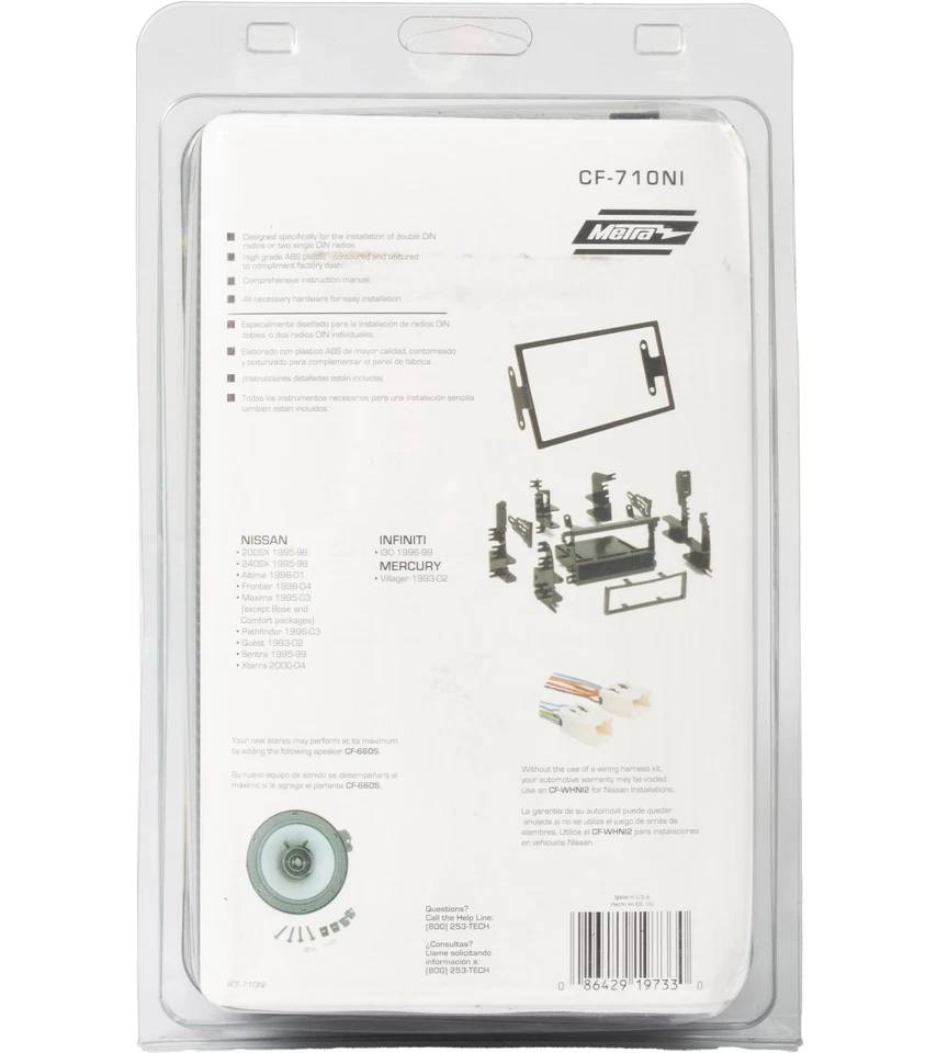 Metra Car Stereo Install Multi-Kit Fits 1996-04 Nissan Pathfinder Model CF-710NI - Image 3 of 4