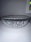 Vintage Pyrex 326 4L Colonial Mist Mixing Bowl Clear White Daisies 11 3/4” Large