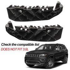 Pair Front Bumper Cover Supports Mounting Brackets For 14-21 Jeep Grand Cherokee