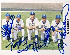 1985 Milwaukee Brewers Police Set Autographed Coaches Baseball Card Frank Howard